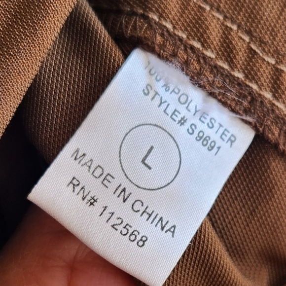 Miss Me Skirt Solid Brown Sequin Embroidered Asymmetrical Hem Flare‎ - Picture 2 of 2